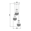 Стеклянный подвесной светильник Cesare VL1913P03 форма шар белый Vele Luce