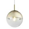 Стеклянный подвесной светильник Varus 15855 желтый форма шар Globo