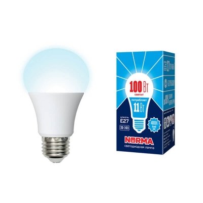 Лампочка светодиодная  LED-A60-11W/NW/E27/FR/NR картон Volpe