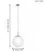 Стеклянный подвесной светильник Rondo 85261 форма шар белый Eglo