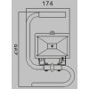 Стеклянный прожектор уличный PROJEKTOR L-006 bl/yel прозрачный Oasis Light