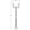 Стеклянный наземный фонарь ASTORIA 1 L 91308LA Bl прозрачный Oasis Light