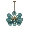 Стеклянная потолочная люстра Miracle 10130/18 Blue форма шар Loft It