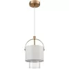 Стеклянный подвесной светильник Jane 6593/1 цилиндр белый Lumion