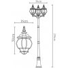 Стеклянный наземный фонарь Atlanta A1047PA-3BG прозрачный Artelamp