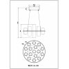 Стеклянный подвесной светильник Paula WE157.16.103 прозрачный цилиндр Wertmark