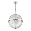 Стеклянный подвесной светильник Yonkers P004PL-03CH форма шар прозрачный Maytoni