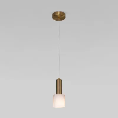 Галогенный подвесной светильник Marba 304055 алебастр / латунь Eurosvet