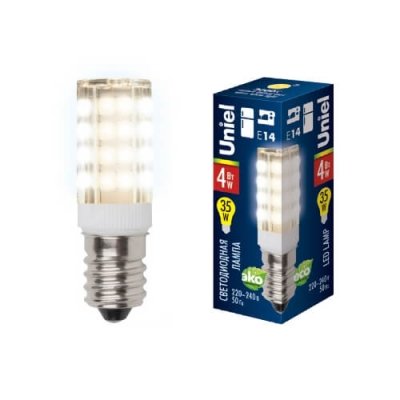 Лампочка светодиодная  LED-Y16-4W/WW/E14/CL PLZ04WH Uniel