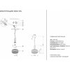 Стеклянный подвесной светильник 1053 1053-1PL форма шар серый