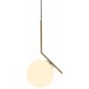 Стеклянный подвесной светильник  LDP 1215-200 WT+MD форма шар белый Lumina Deco