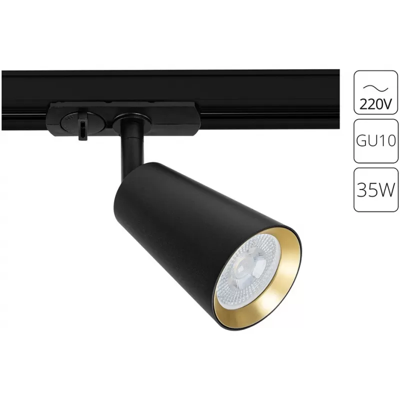Трековый светильник Cintura A2355PL-1BK конус черный Трековый светильник Cintura A2355PL-1BK конус черный