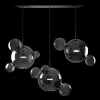 Стеклянный подвесной светильник Bolle 2029-S3 форма шар серый Loft It
