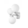 Стеклянное бра  LDW 6033-3 CHR форма шар белое Lumina Deco
