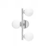 Стеклянное бра  LDW 6033-3 CHR форма шар белое Lumina Deco