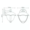 Настенный фонарь уличный Aura GD028 конус прозрачный Gauss