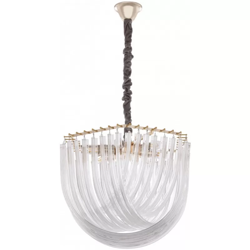 Стеклянная подвесная люстра AM-97378 S.97378.D500.H380.E14.6 G прозрачная Стеклянная подвесная люстра AM-97378 S.97378.D500.H380.E14.6 G прозрачная