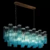 Стеклянная подвесная люстра Murano 10580/1000R Clear blue прозрачная Loft It