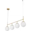 Стеклянный подвесной светильник V4717-8/4S белый форма шар Vitaluce Стеклянный подвесной светильник V4717-8/4S белый форма шар Vitaluce