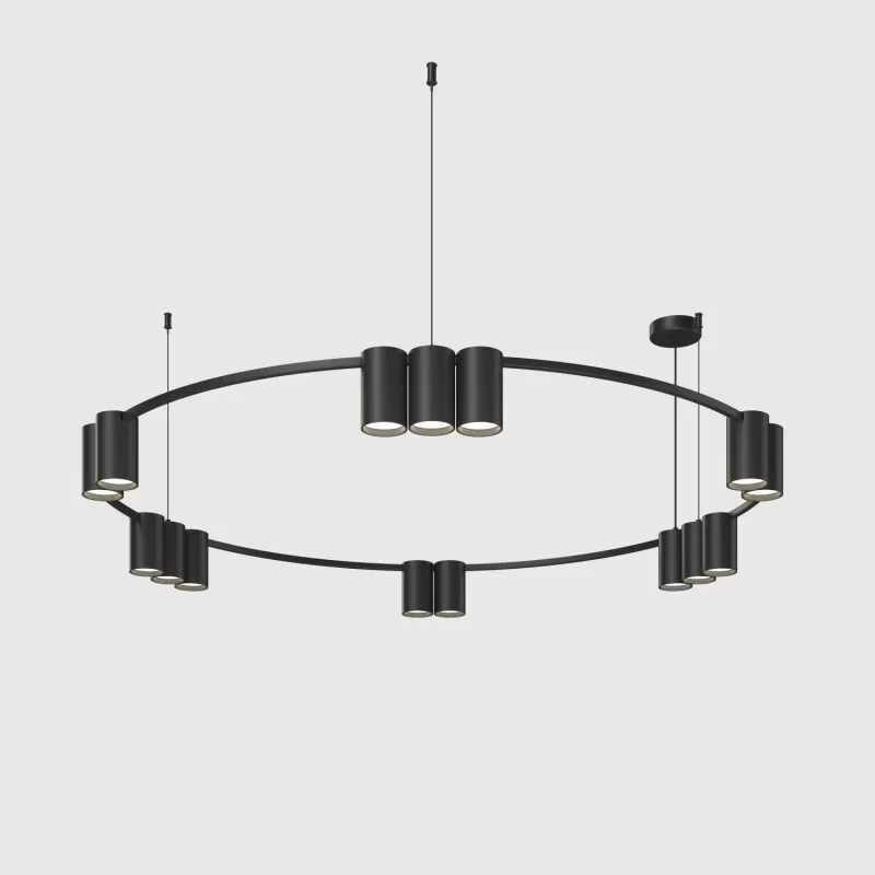 Подвесной светильник Orbit DK4067-BK черный цилиндр Denkirs Подвесной светильник Orbit DK4067-BK черный цилиндр Denkirs