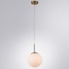 Стеклянный подвесной светильник Volare A1563SP-1PB форма шар белый Artelamp