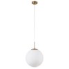Стеклянный подвесной светильник Volare A1562SP-1PB форма шар белый Artelamp