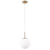 Стеклянный подвесной светильник Volare A1563SP-1PB форма шар белый Artelamp